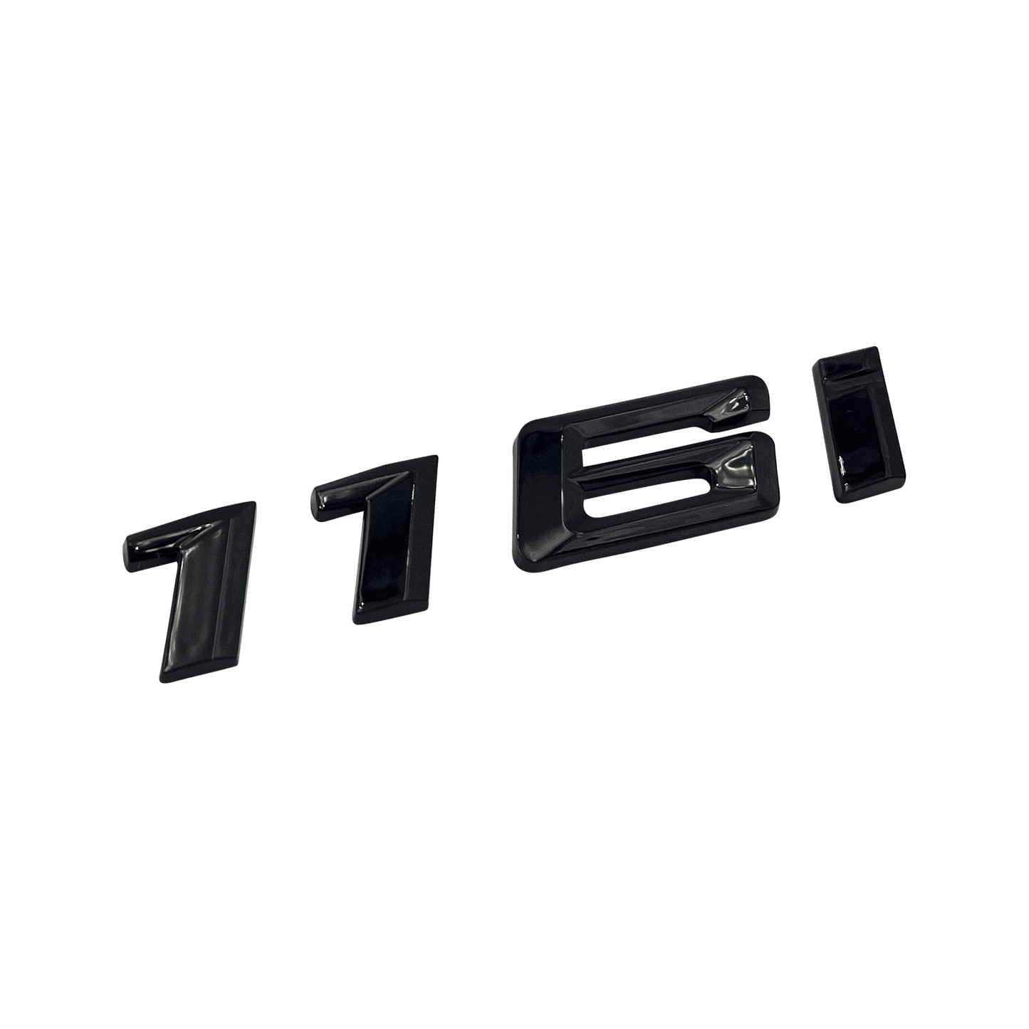Black BMW 116i Model Emblem
