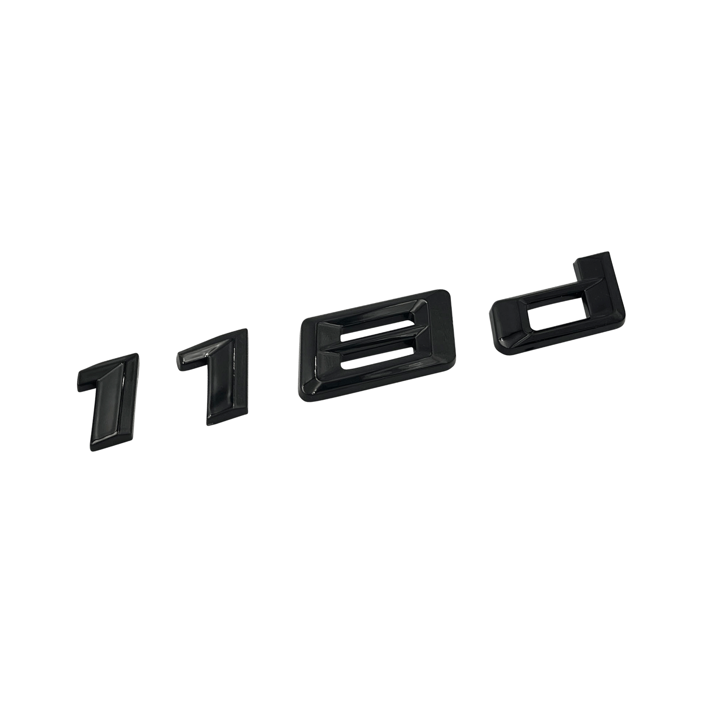 Black BMW 118d Model Emblem