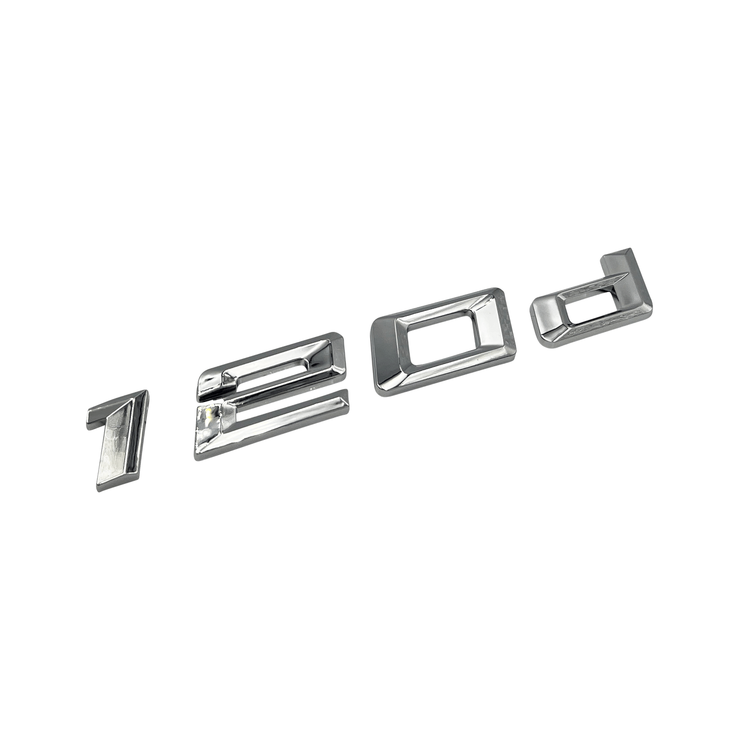 Chrome BMW 120d Emblem