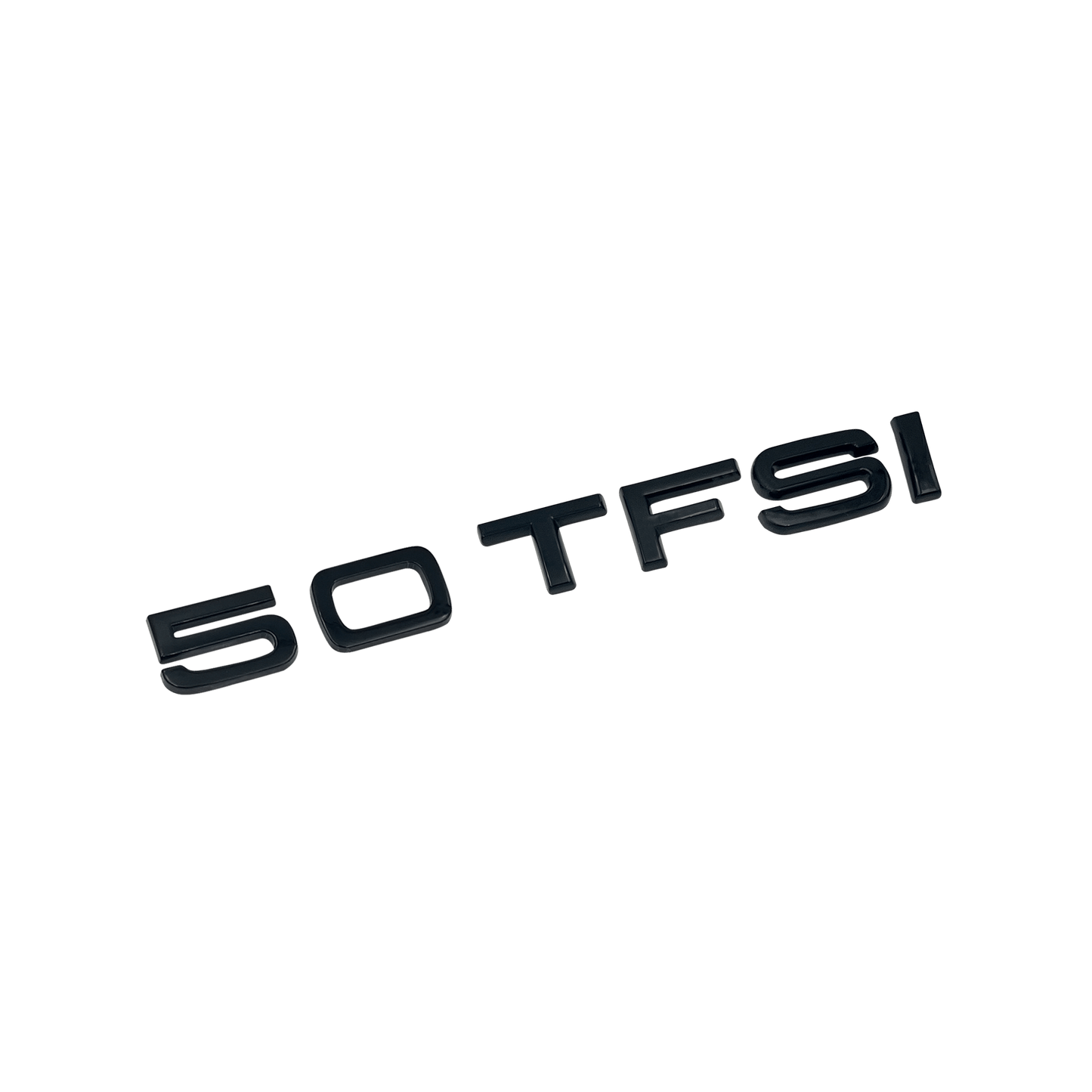 Audi 50 TFSI rear emblem glossy black