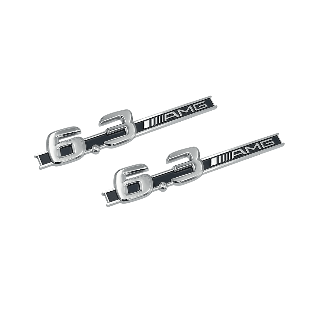2 pieces Chrome Mercedes 6.3 AMG Side Fenders Emblems
