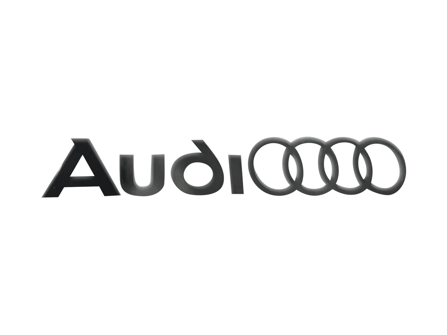 2 pcs. Audi Logo Brake Caliper Stickers Black