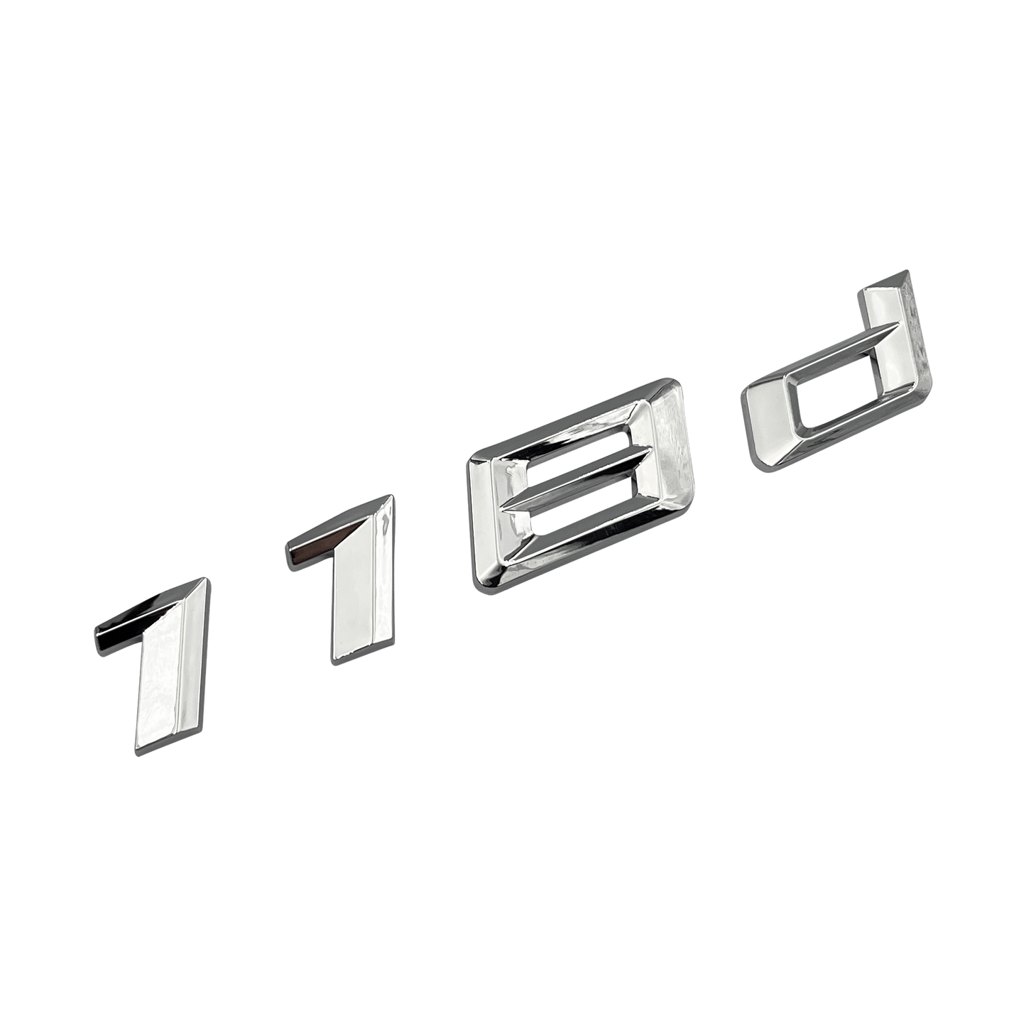 Chrome BMW 118d Emblem