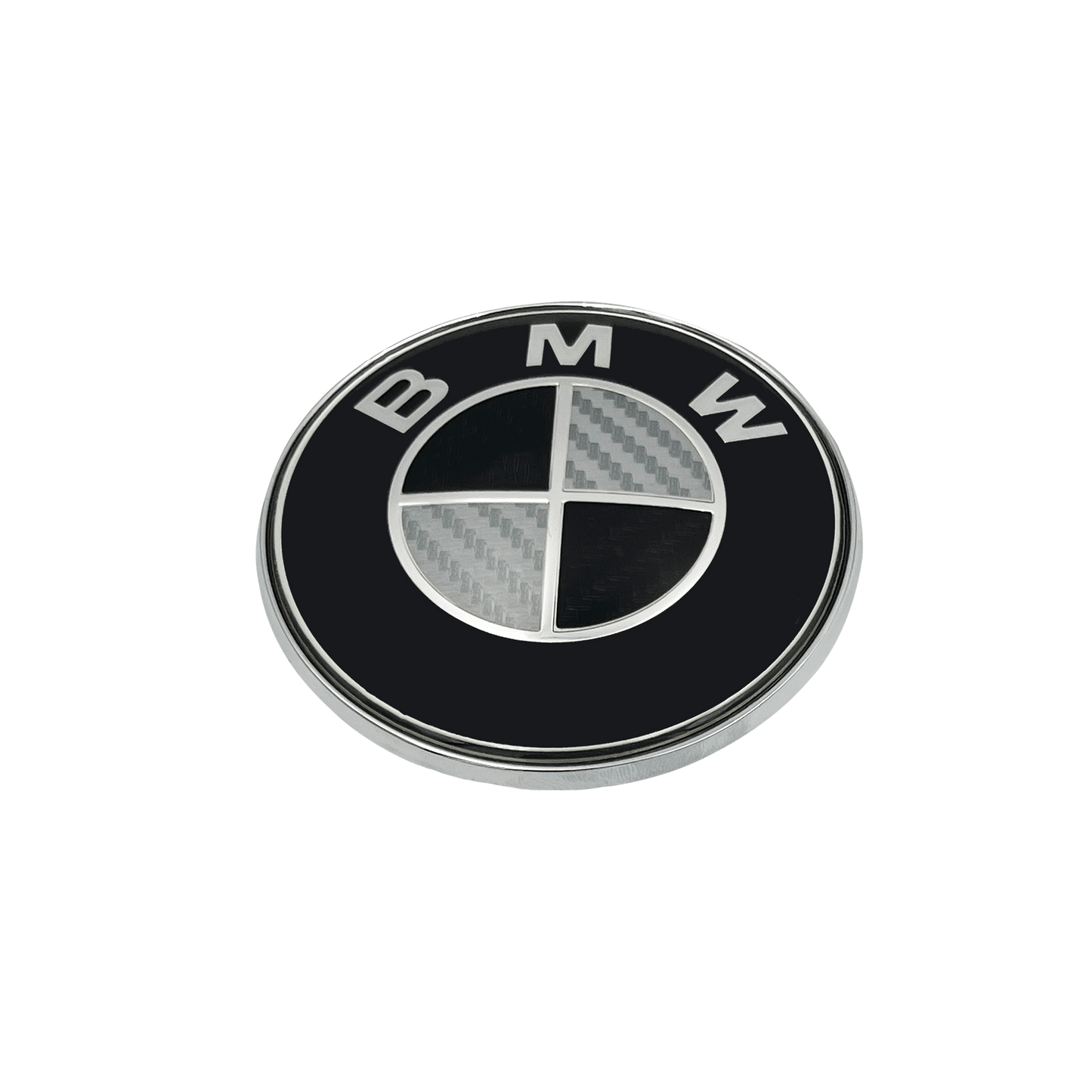 BMW Steering Wheel Logo Carbon Fiber Finish 45mm