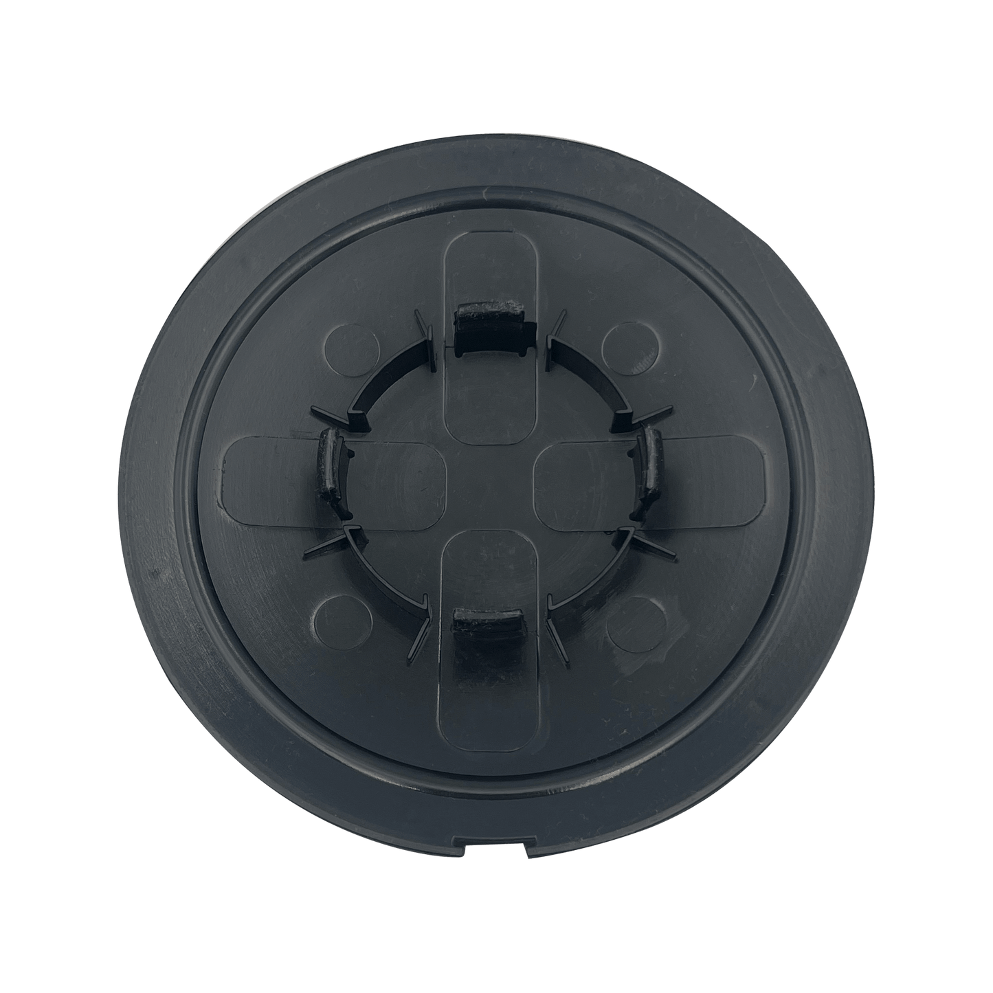 4 pcs. Fiat 500 Center Caps Black with Chrome Text 133mm