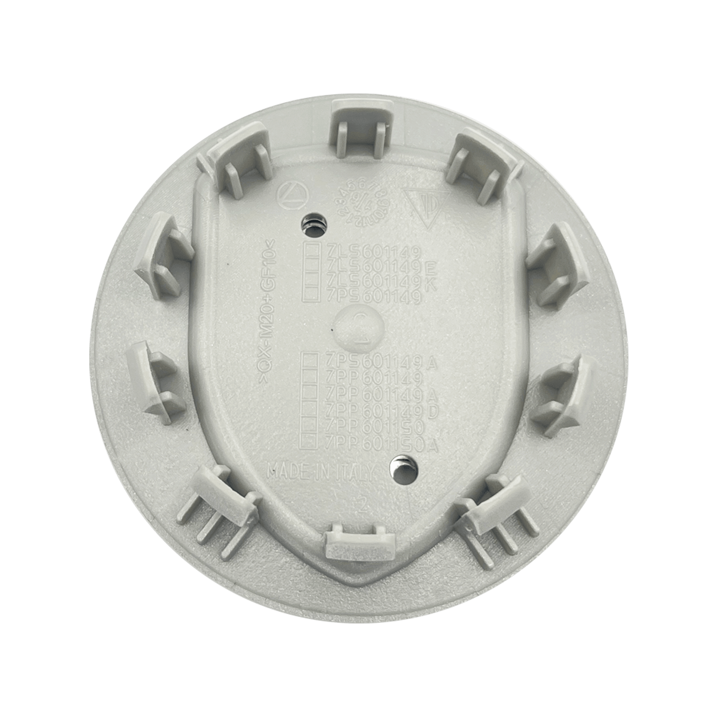 4 pieces Porsche Center Caps in Gray and Black Finish 76mm