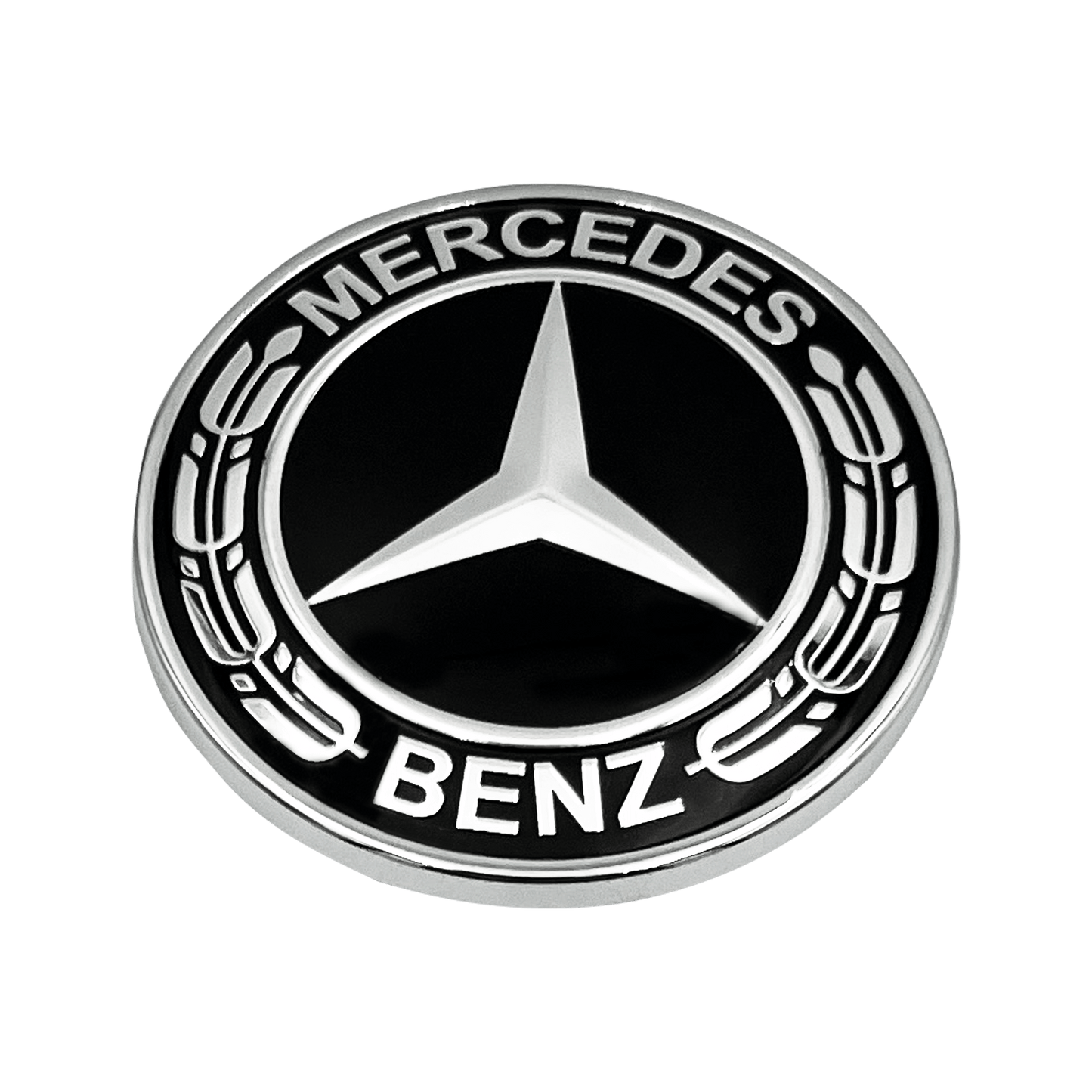 Black Mercedes Steering Wheel Logo Emblem 52mm