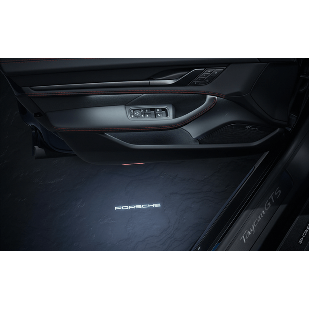 2 Stk. Porsche Tekst Logo Indstigningslys