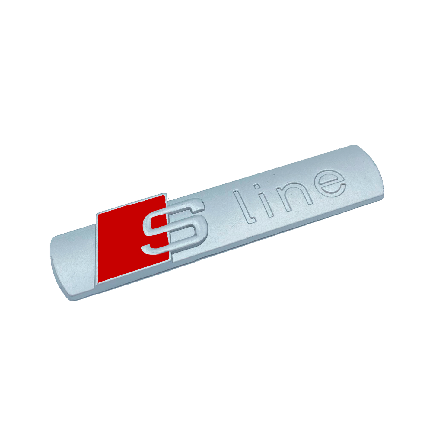2 pcs. Audi S-line Emblem Glossy Silver
