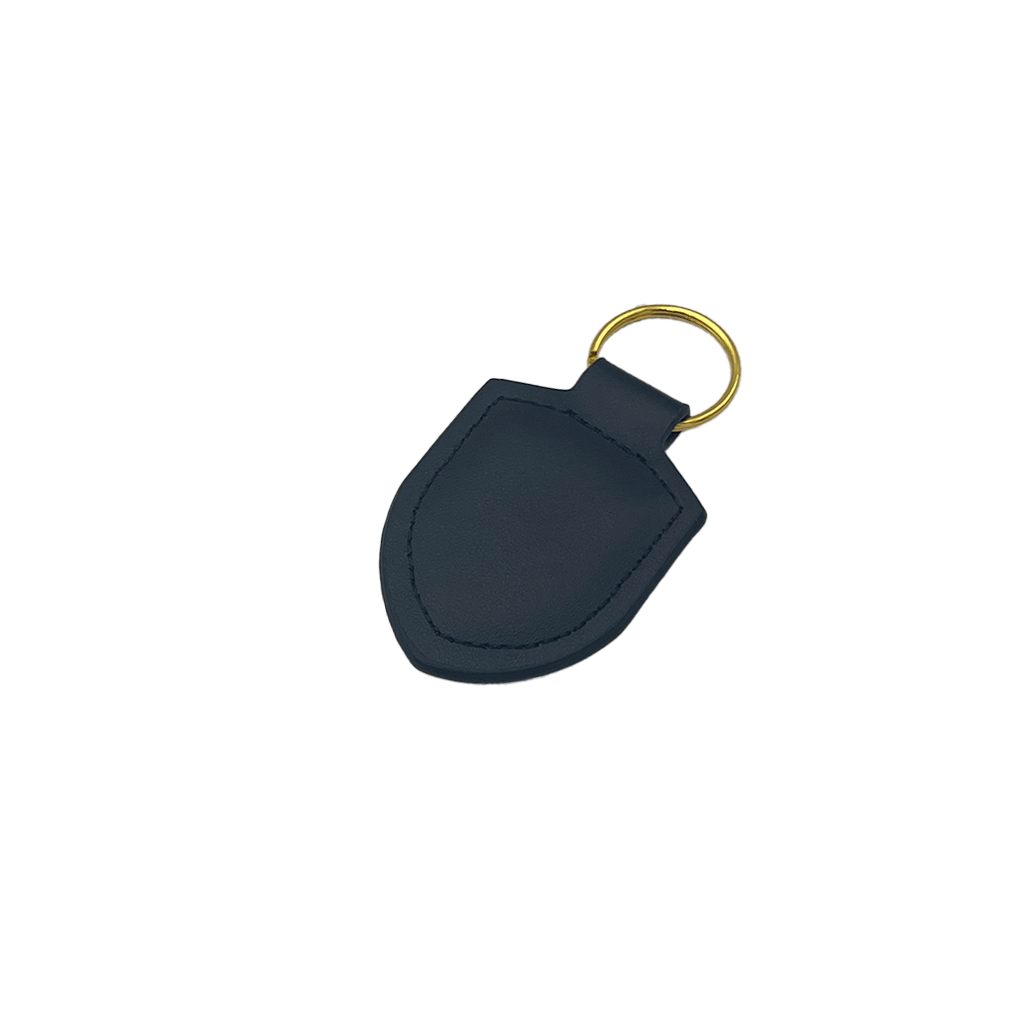 Porsche Keyring in Red Leather with Gold Logo