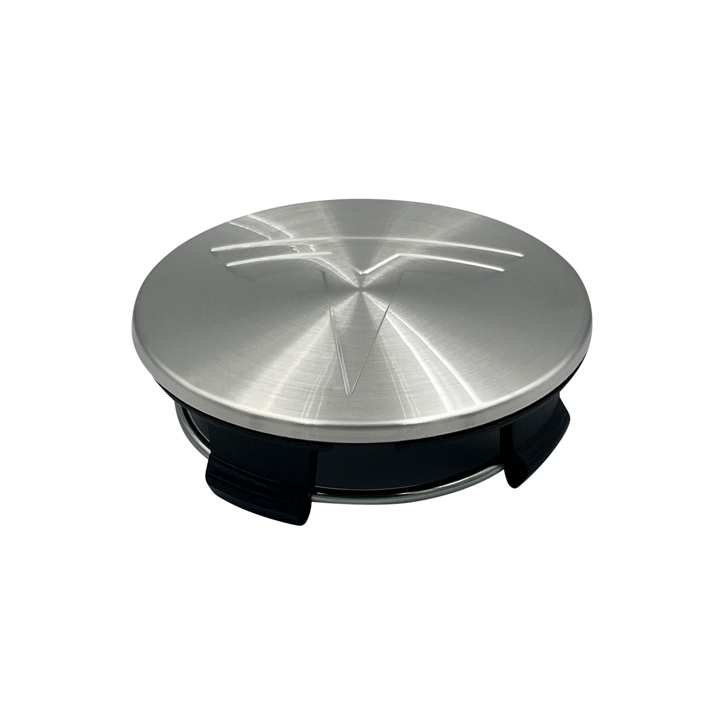 4 pieces. Chrome Tesla Center caps 57mm