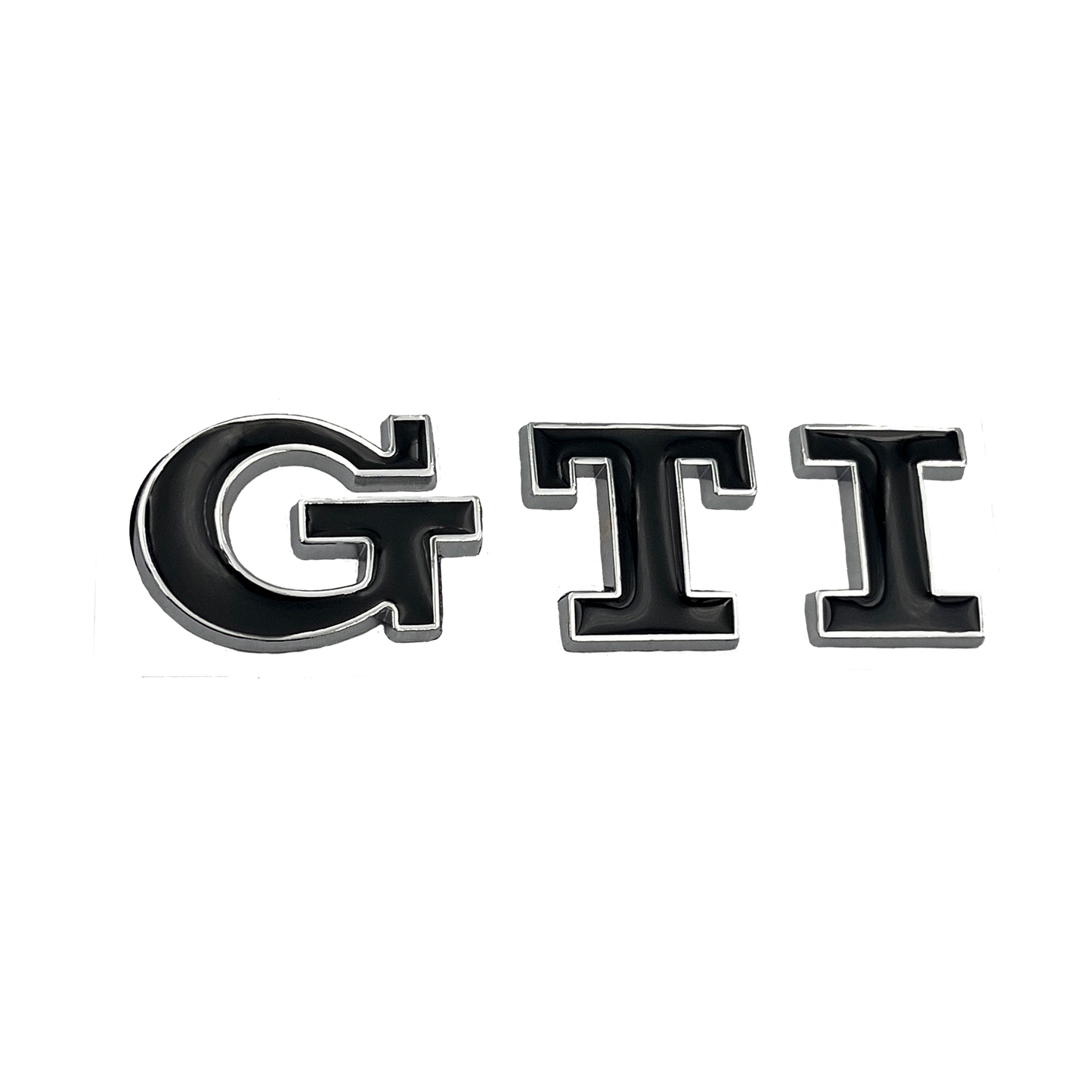 Black & Chrome VW GTI Rear Emblem Badge