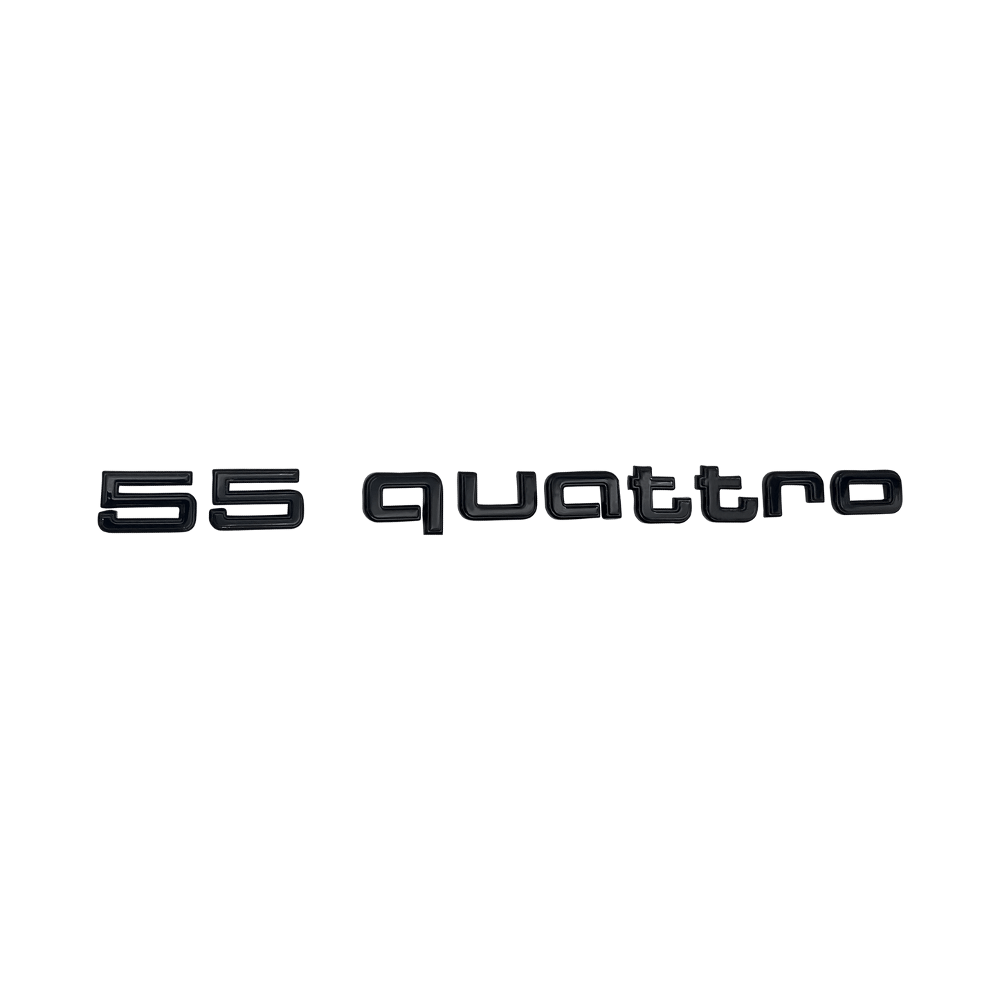 Audi 55 quattro emblem in glossy black
