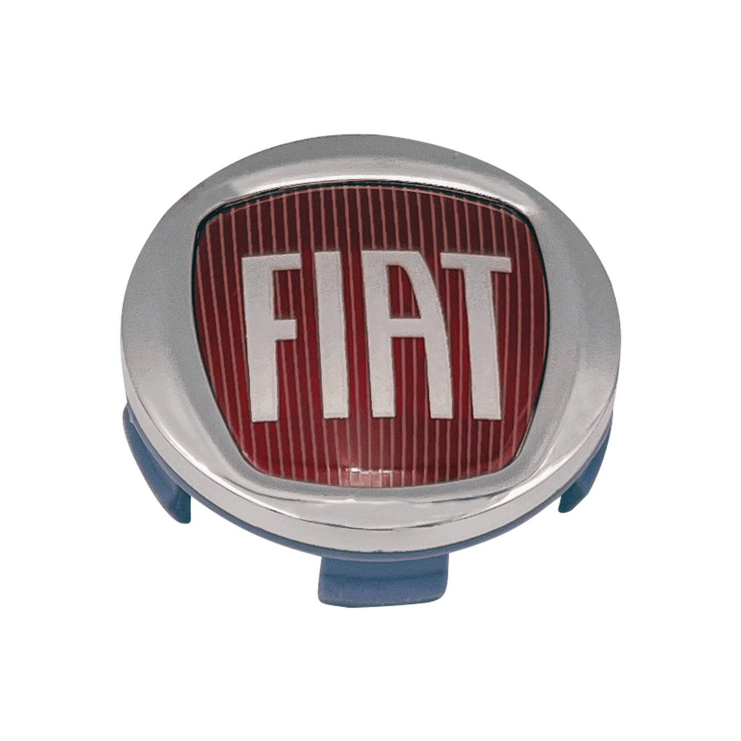 4 pcs. Fiat 500 Center Caps in Red and Chrome 60mm