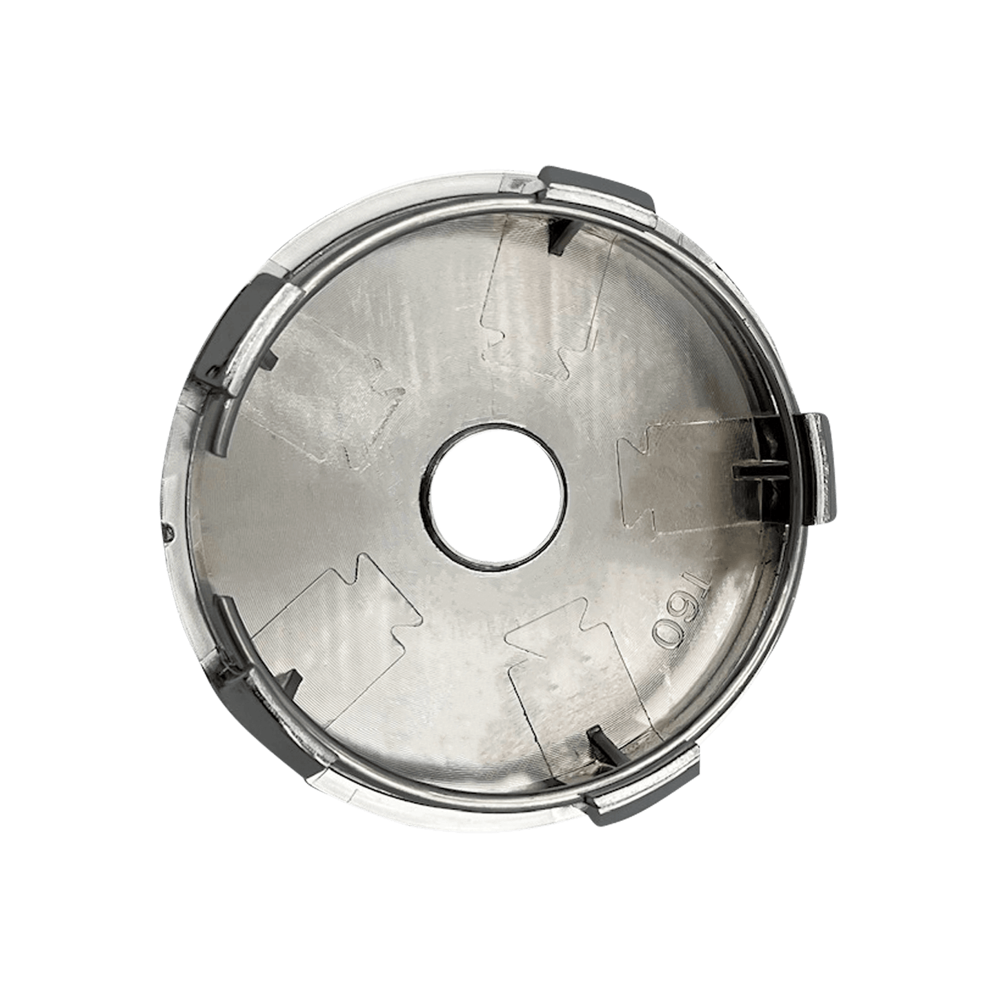 4 pieces Seat Center caps Black & Chrome 63 mm