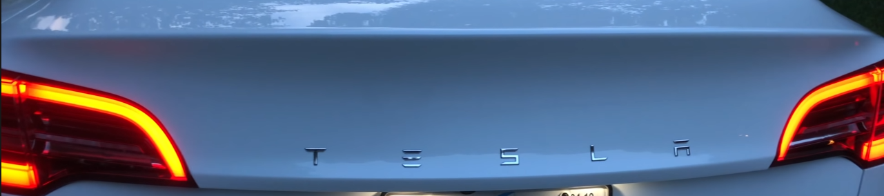 Chrome TESLA Rear Logo Badge