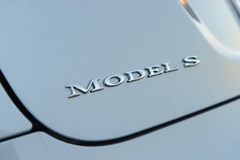 Chrome Tesla Model S Rear Emblem Badge