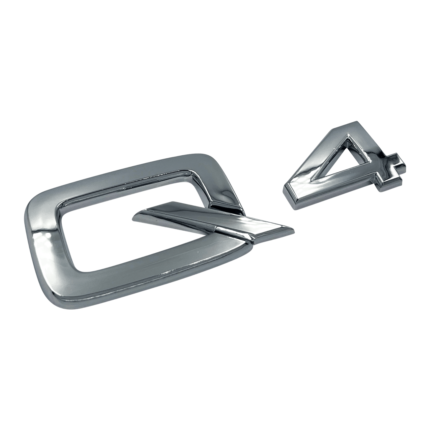 Chrome Audi Q4 Emblem Badge