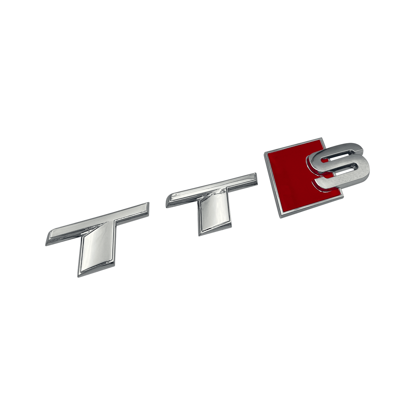 Chrome Audi TTS Rear Emblem Badge