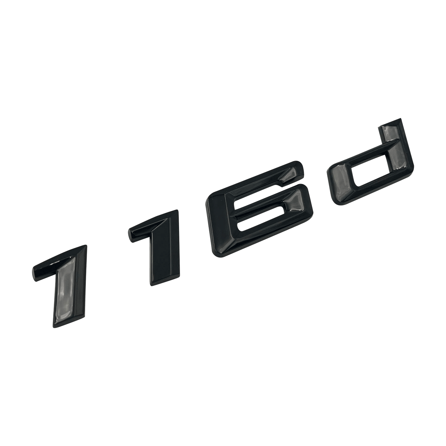 Black BMW 116d Model Emblem
