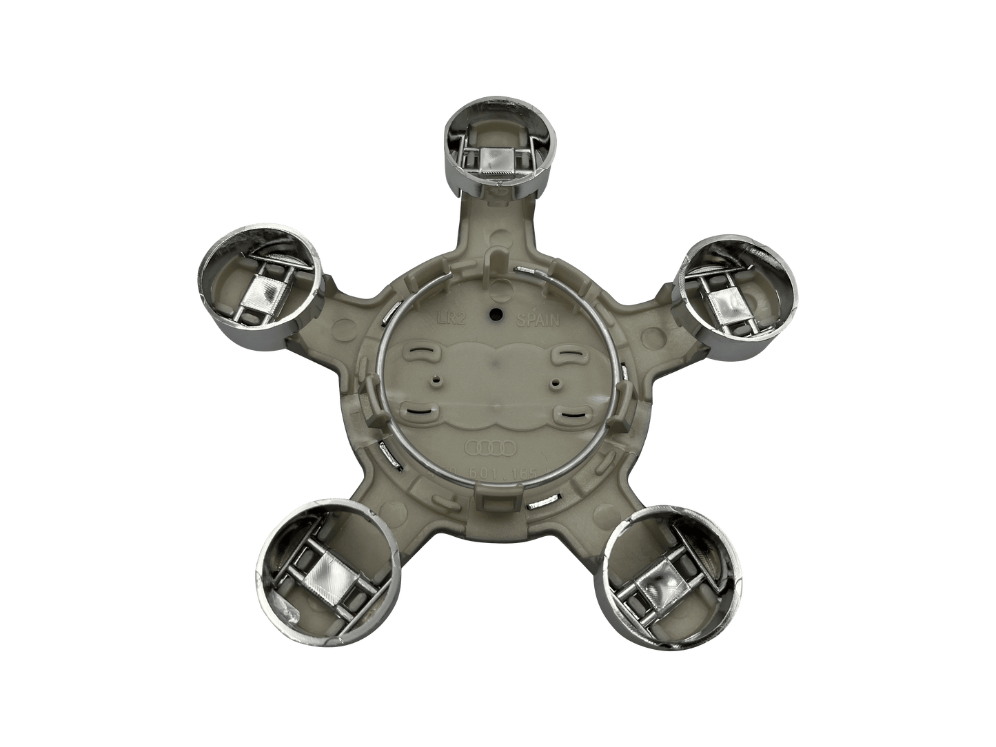 4 pieces. Blue & Chrome VW Center caps