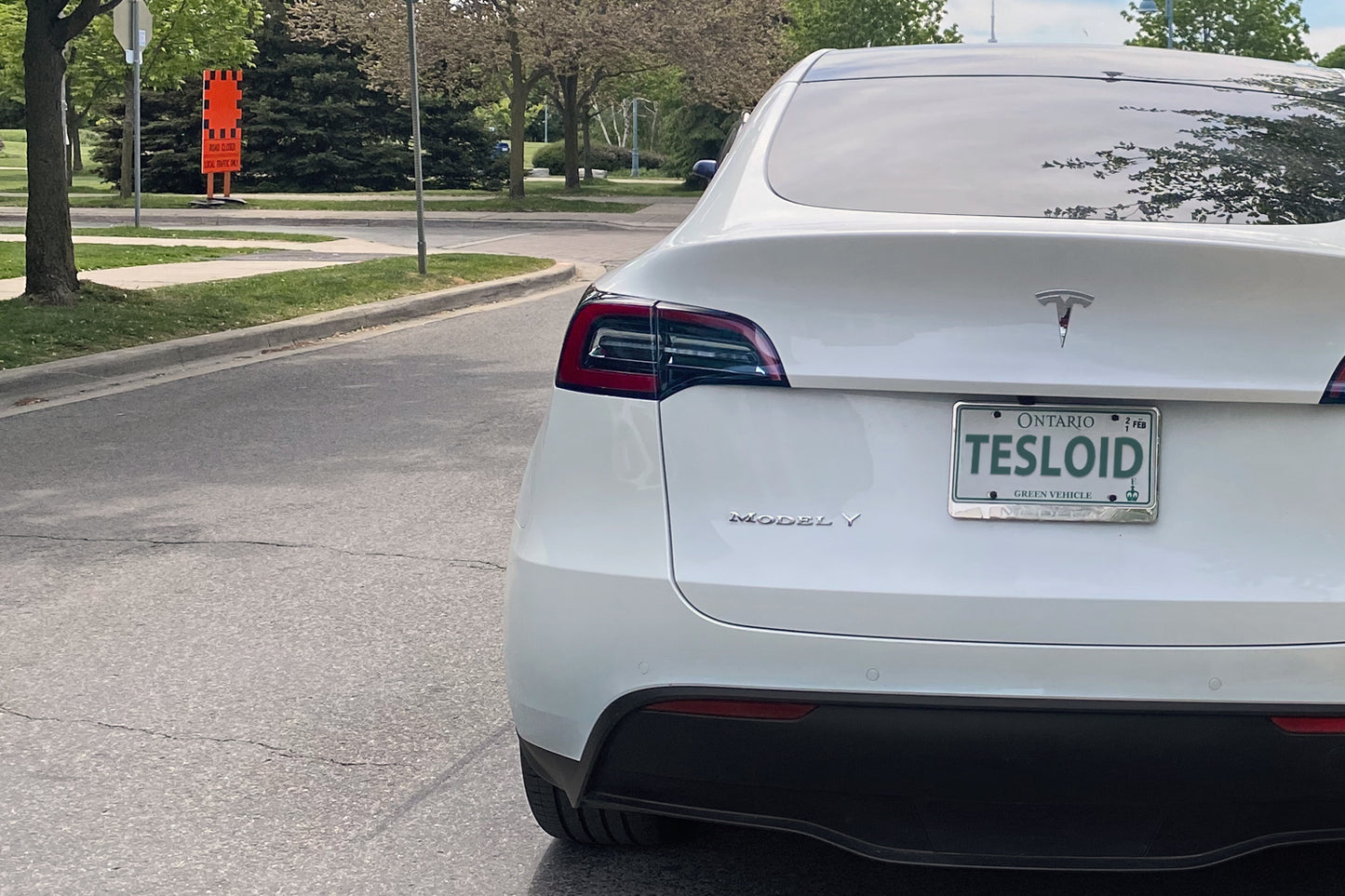 Chrome Tesla Model Y Rear Emblem Badge