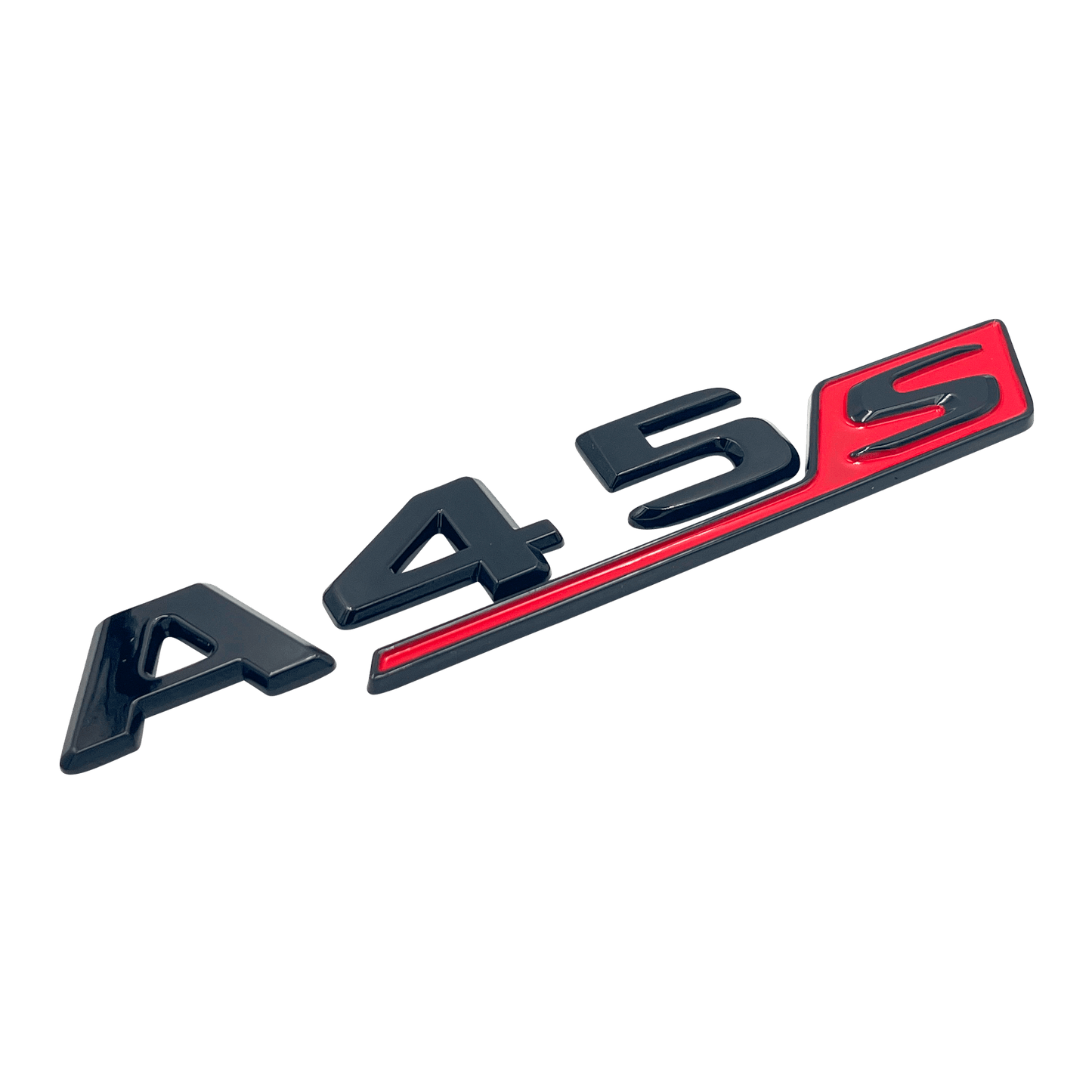 Black & Red Mercedes A45s Rear Emblem Badge