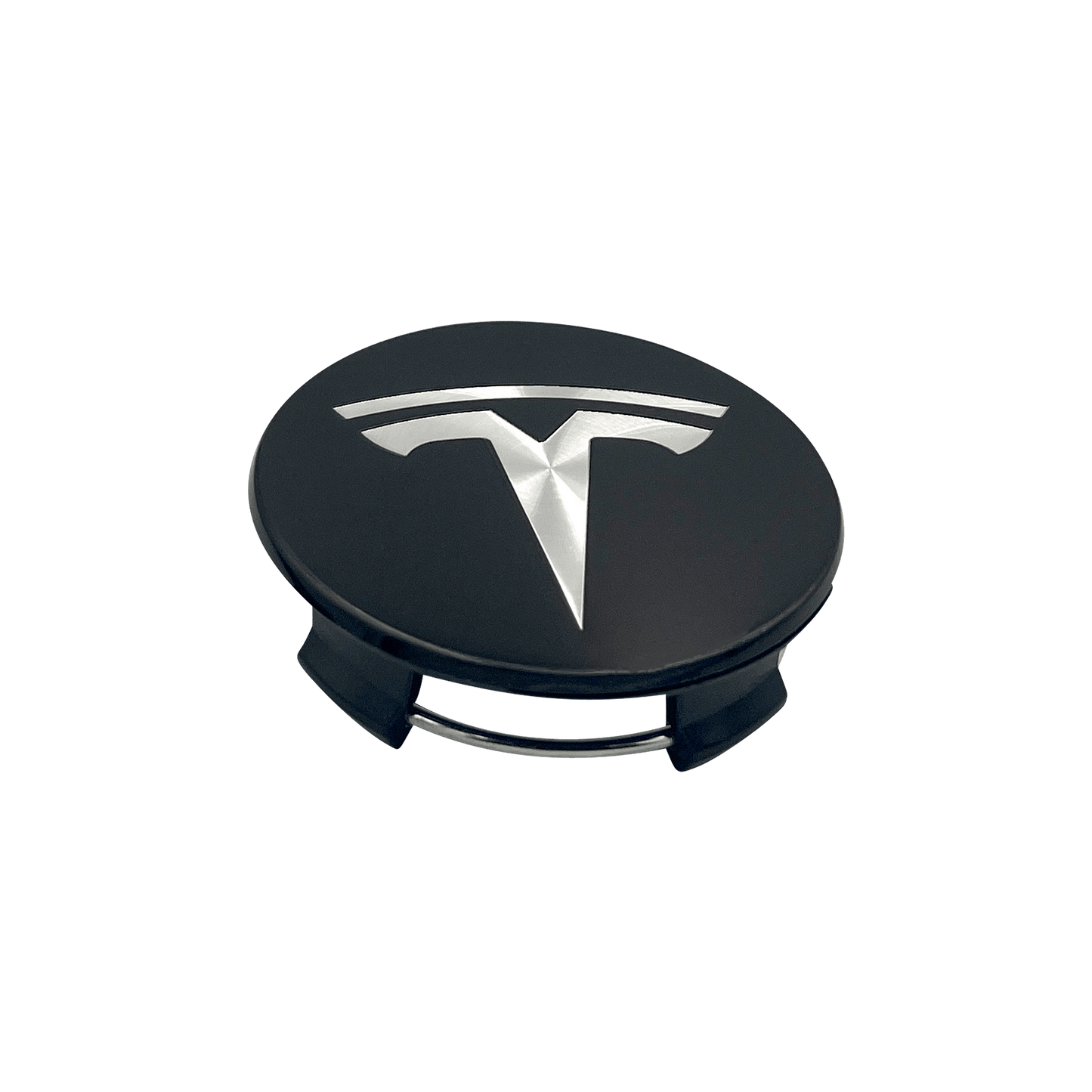 4 pieces. Black Tesla Center Caps 57mm