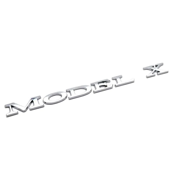 Chrome Tesla Model X Rear Emblem Badge