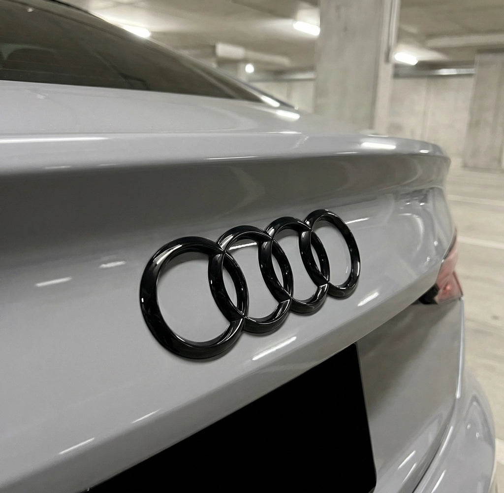 Audi Bag Logo Black 195 x 68mm (curved) 