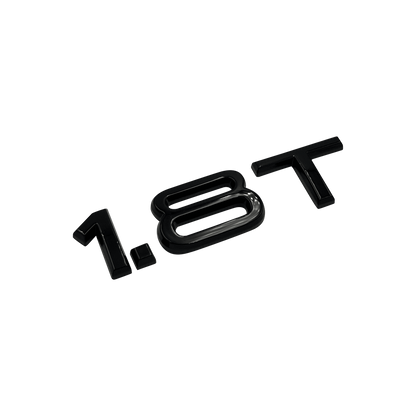 Audi "1.8T" Black Rear Emblem