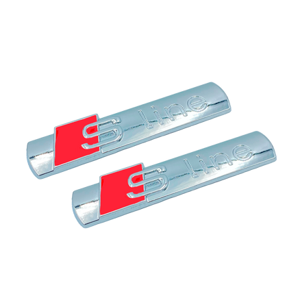 2 pcs. Audi S-line Emblem Chrome