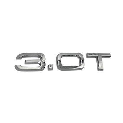 Audi "3.0T" Chrome Rear Emblem