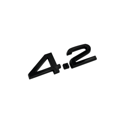 Audi "4.2" Black Rear Emblem