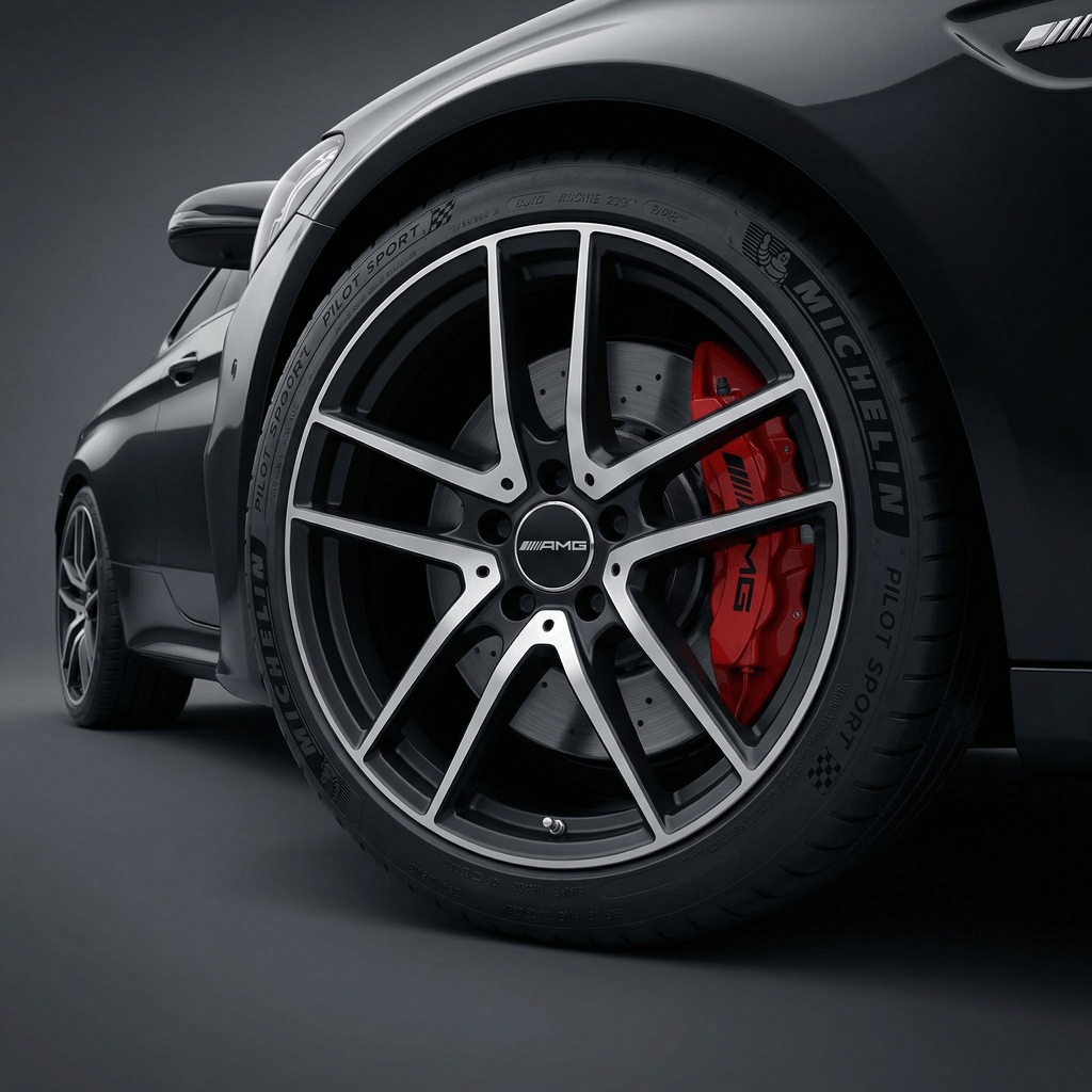 4 pcs. Mercedes-Benz AMG Center caps Black 75mm