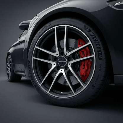 4 pcs. Mercedes-Benz AMG Center caps Black 75mm