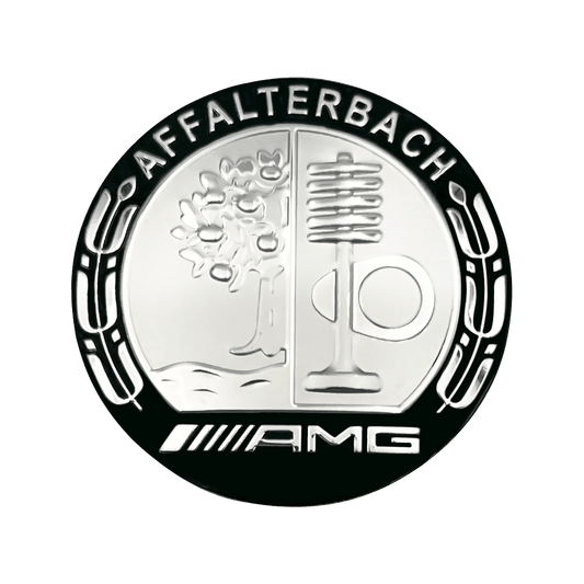 Black Mercedes Affalterbach AMG Steering Wheel Logo Emblem 52mm