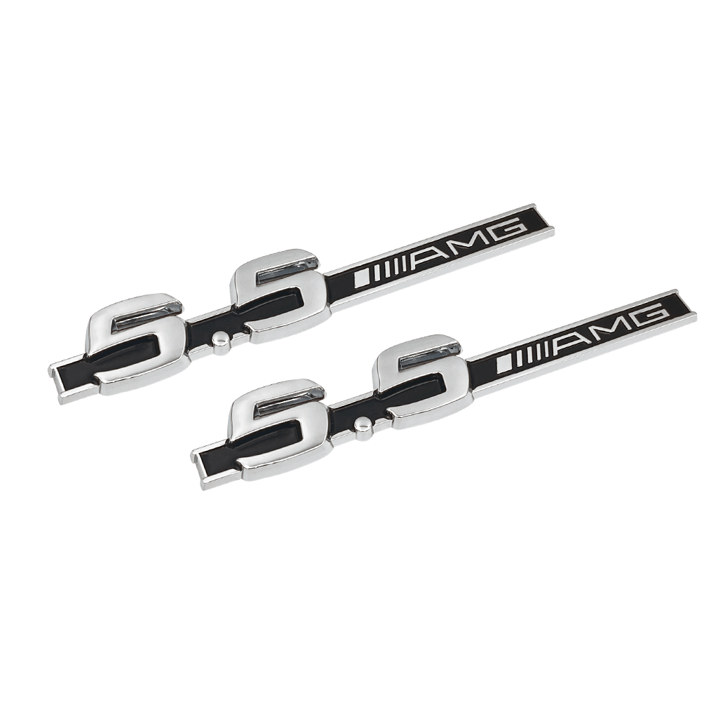 2 pieces Chrome Mercedes 5.5 AMG Side Fender Emblems