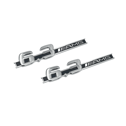 2 pieces Chrome Mercedes 6.3 AMG Side Fenders Emblems