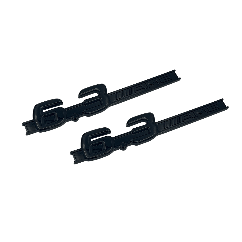 2 pieces Black Mercedes 6.3 AMG Side Fender Emblems