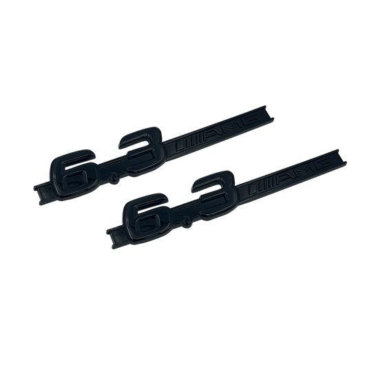 2 pieces Black Mercedes 6.3 AMG Side Fender Emblems
