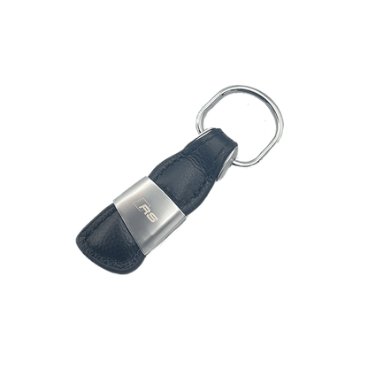 Audi RS Leather Keychain with Chrome Details