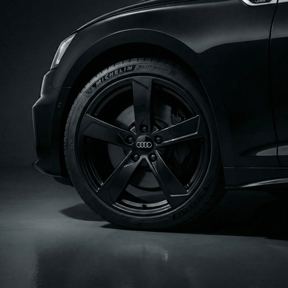 4 pieces. Black Audi Center capsule Set