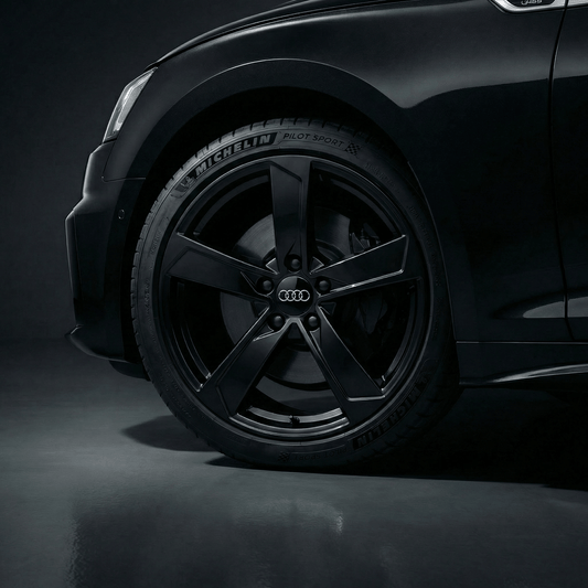 4 pieces. Black Audi Center capsule Set