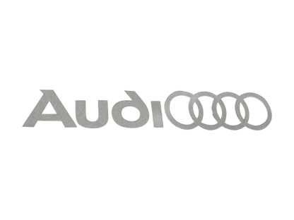 2 pcs Audi Logo Brake Caliper Stickers White 95 × 15mm