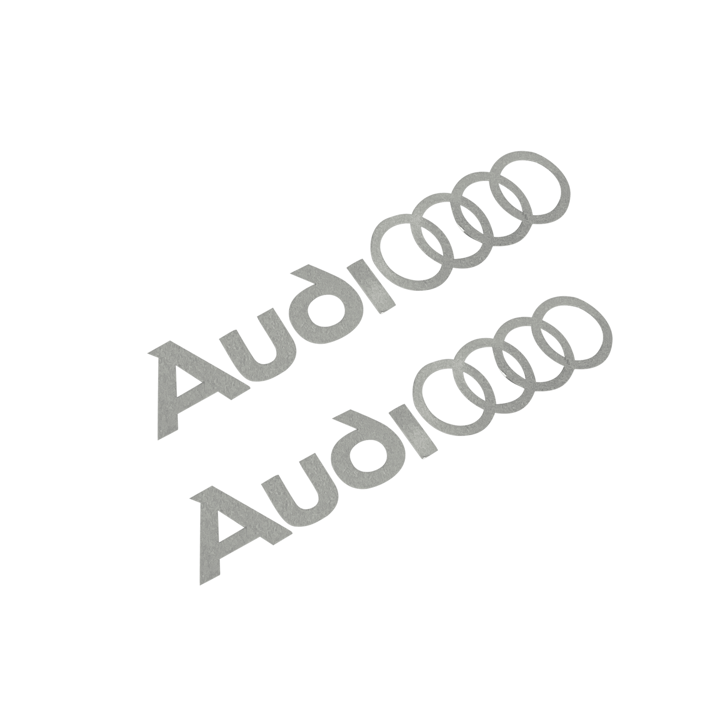 2 pcs Audi Logo Brake Caliper Stickers White 95 × 15mm