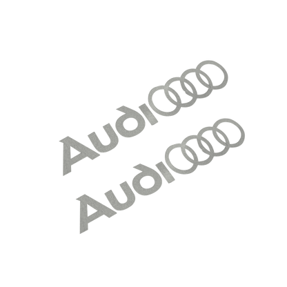 2 pcs Audi Logo Brake Caliper Stickers White 95 × 15mm