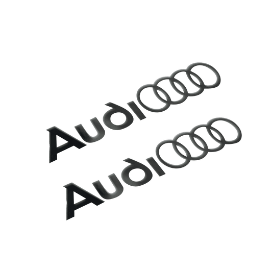 2 stk. Audi-logo bremsekaliper-klistremerker svart