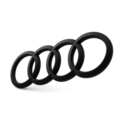 Audi Rear Logo Matte Black Finish 193 x 67mm