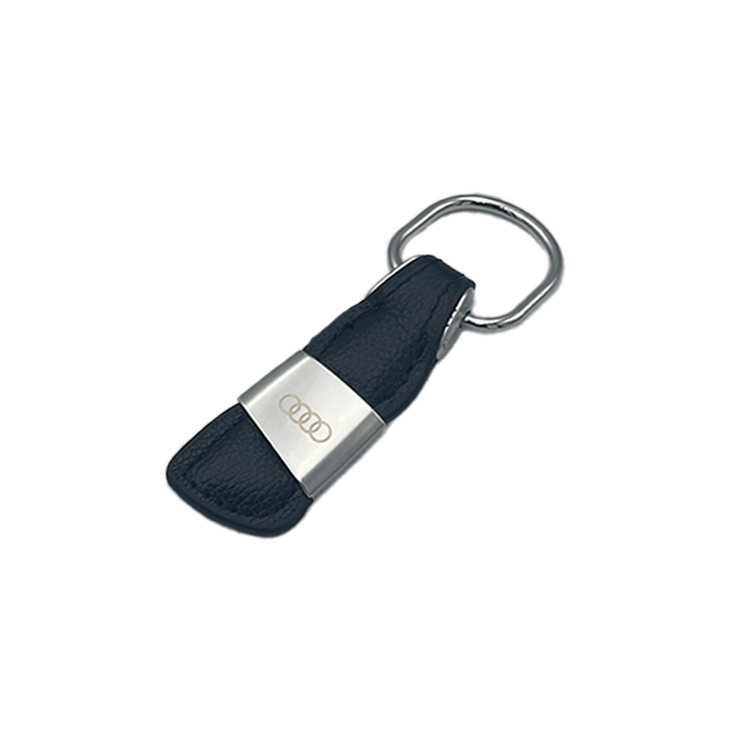 Audi Leather Keychain with Chrome Details